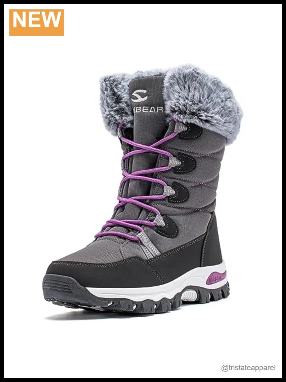 Women's Waterproof Snow Boots Lightweight Warm Faux Fur Lined Mid-Calf